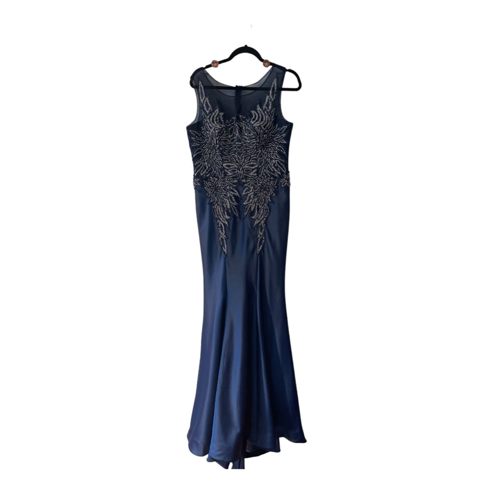 Custom Made - Navy Evening Dress - Size 14